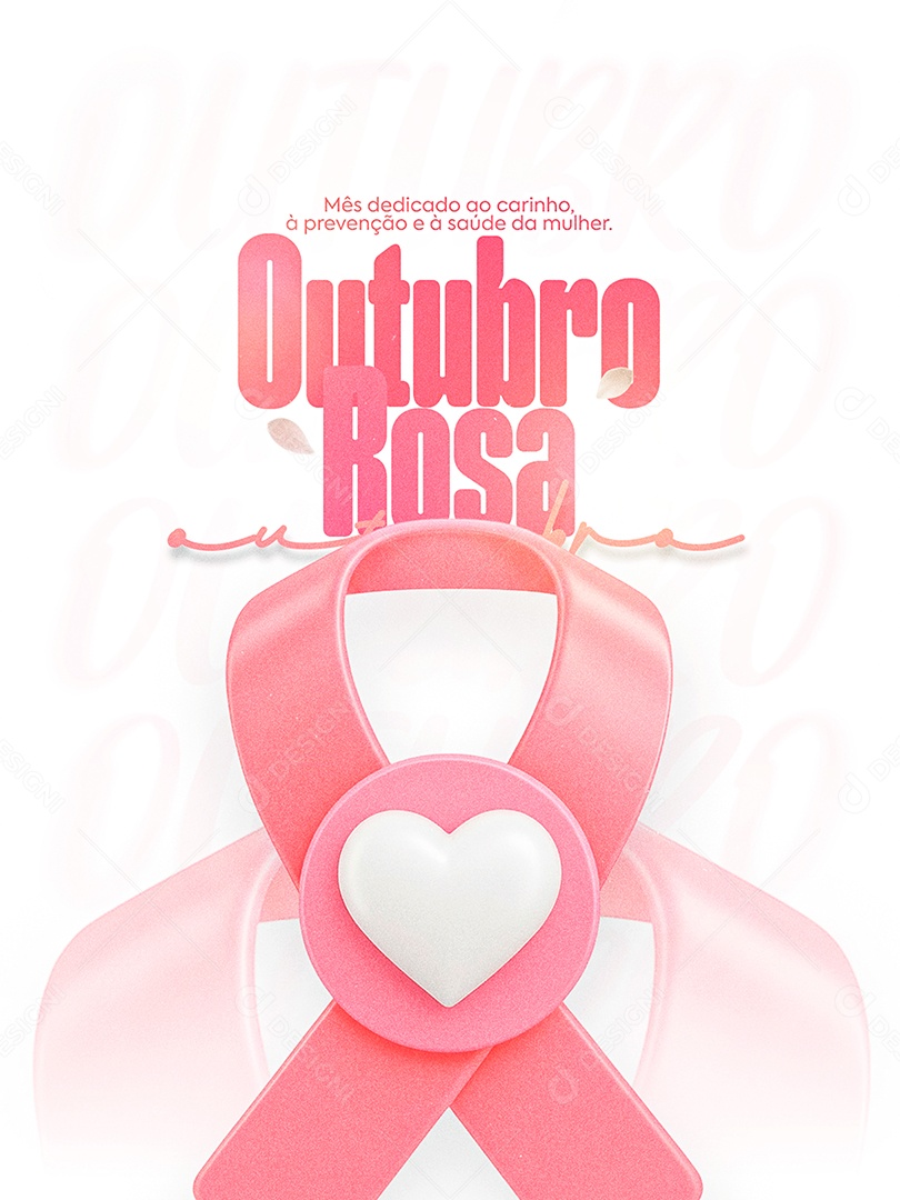 Outubro Rosa Mês de Prevenção Social Media PSD Editável