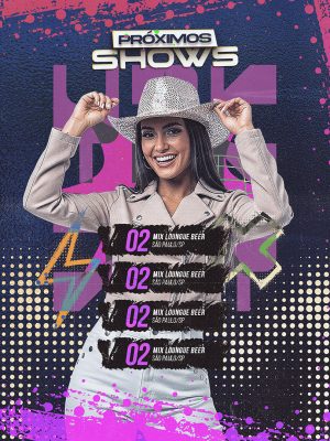 Feed Flyer Próximos Shows Social Media PSD Editável