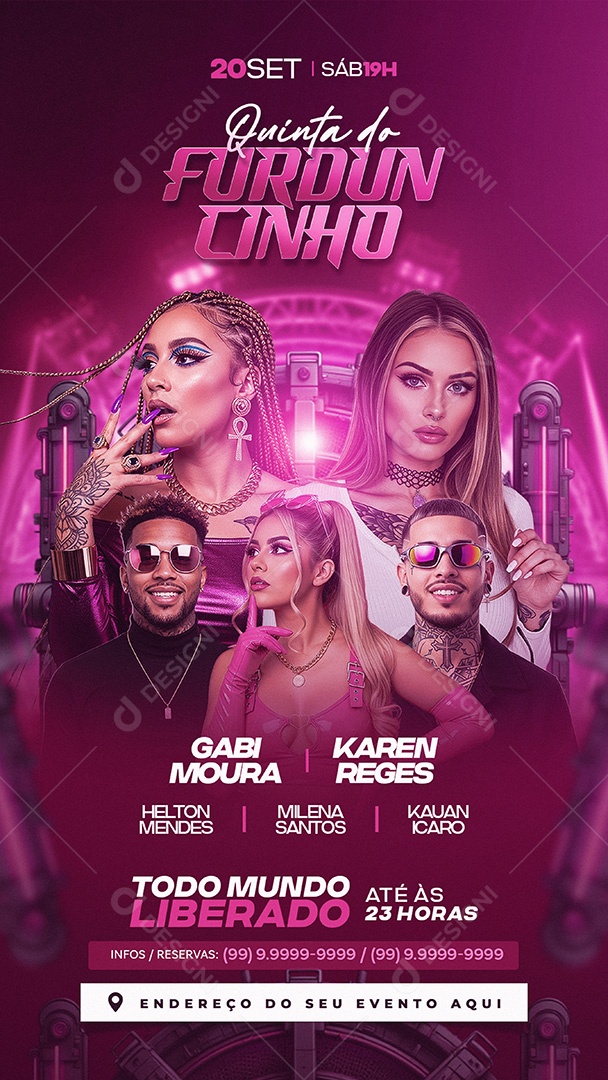 Flyer Quinta do Furduncinho Story Social Media PSD Editável