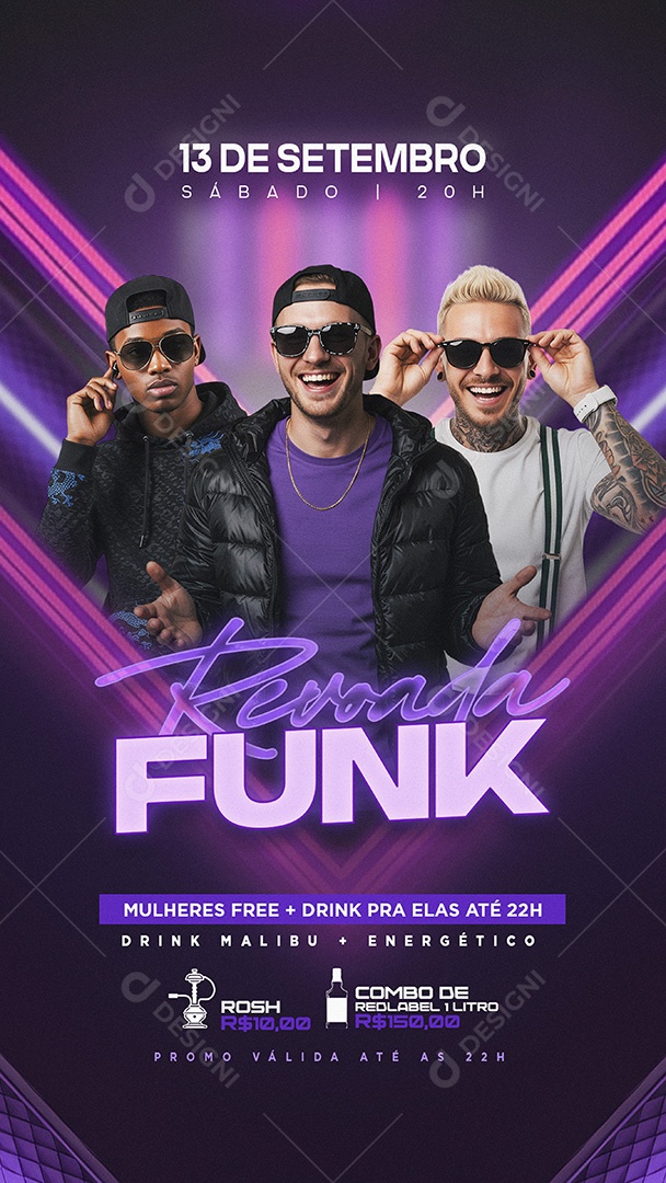 Flyer Revoada Funk Story Social Media PSD Editável