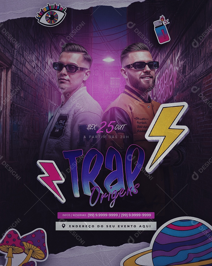 Flyer Trap Origens Feed Social Media PSD Editável