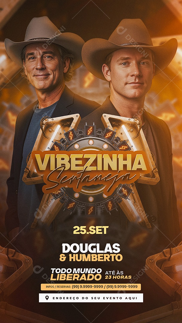 Flyer Vibezinha Sertaneja Story Social Media PSD Editável