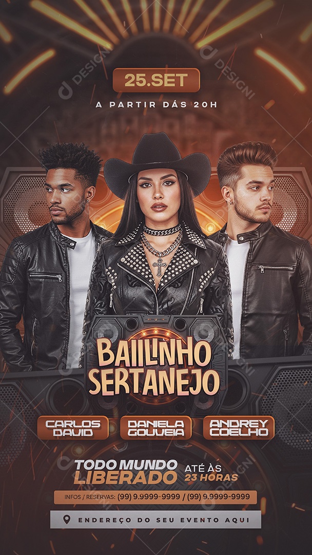 Story Flyer Bailinho Sertanejo Social Media PSD Editável