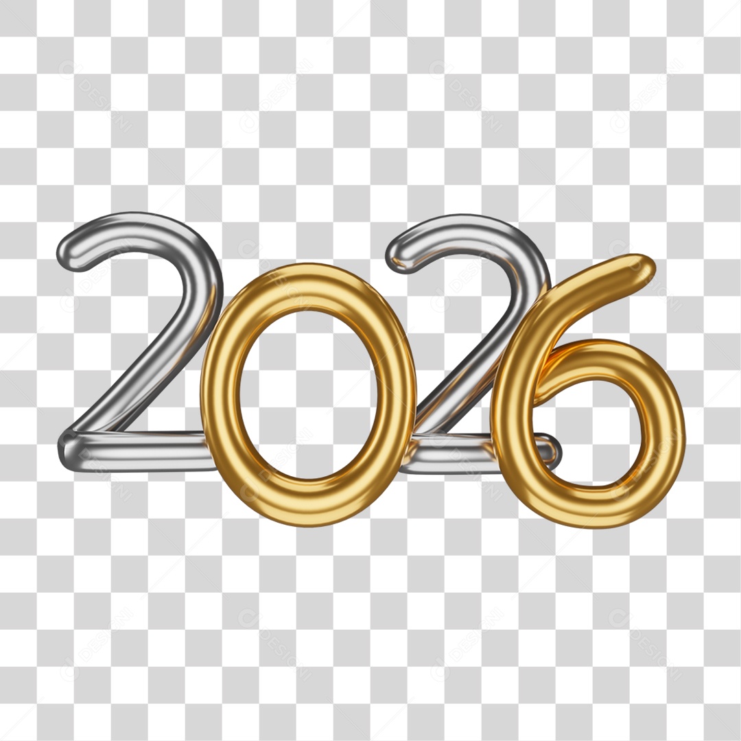 Balões de 2026 PNG Transparente