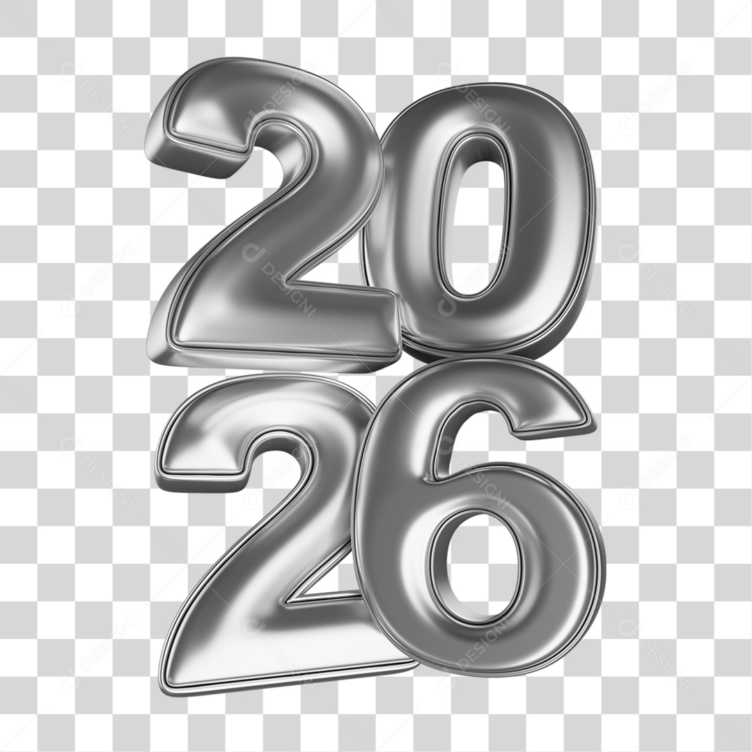 Balões de 2026 PNG Transparente