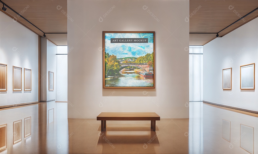 Mockup Galeria de Arte PSD Editável
