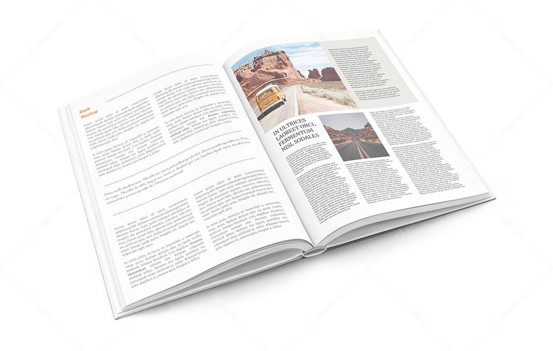 Livro aberto PSD editável Mokup