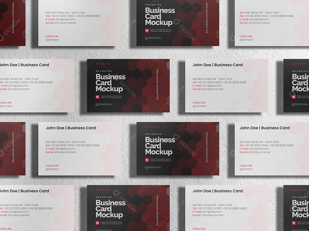 Mockup Cartão de Visita PSD Editável