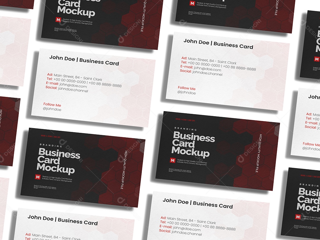 Mockup Cartão de Visita PSD Editável