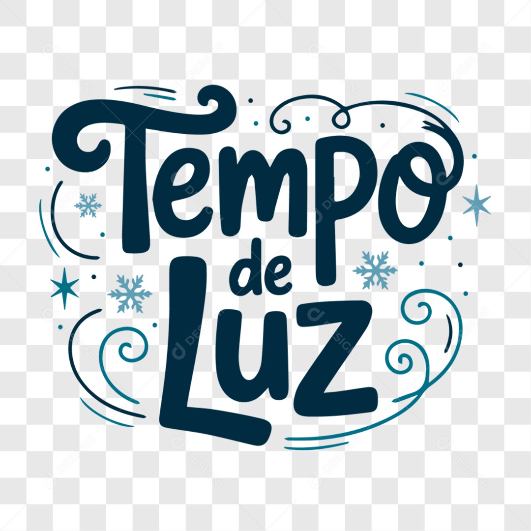 Lettering Natal Tempo de Luz EPS + PNG
