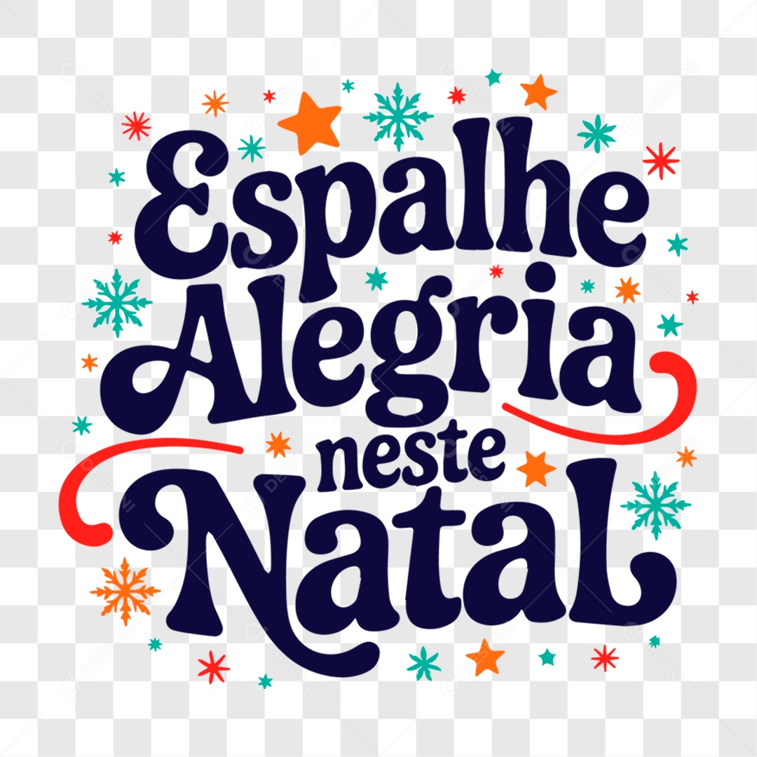 Lettering Espalhe Alegria Neste Natal EPS + PNG