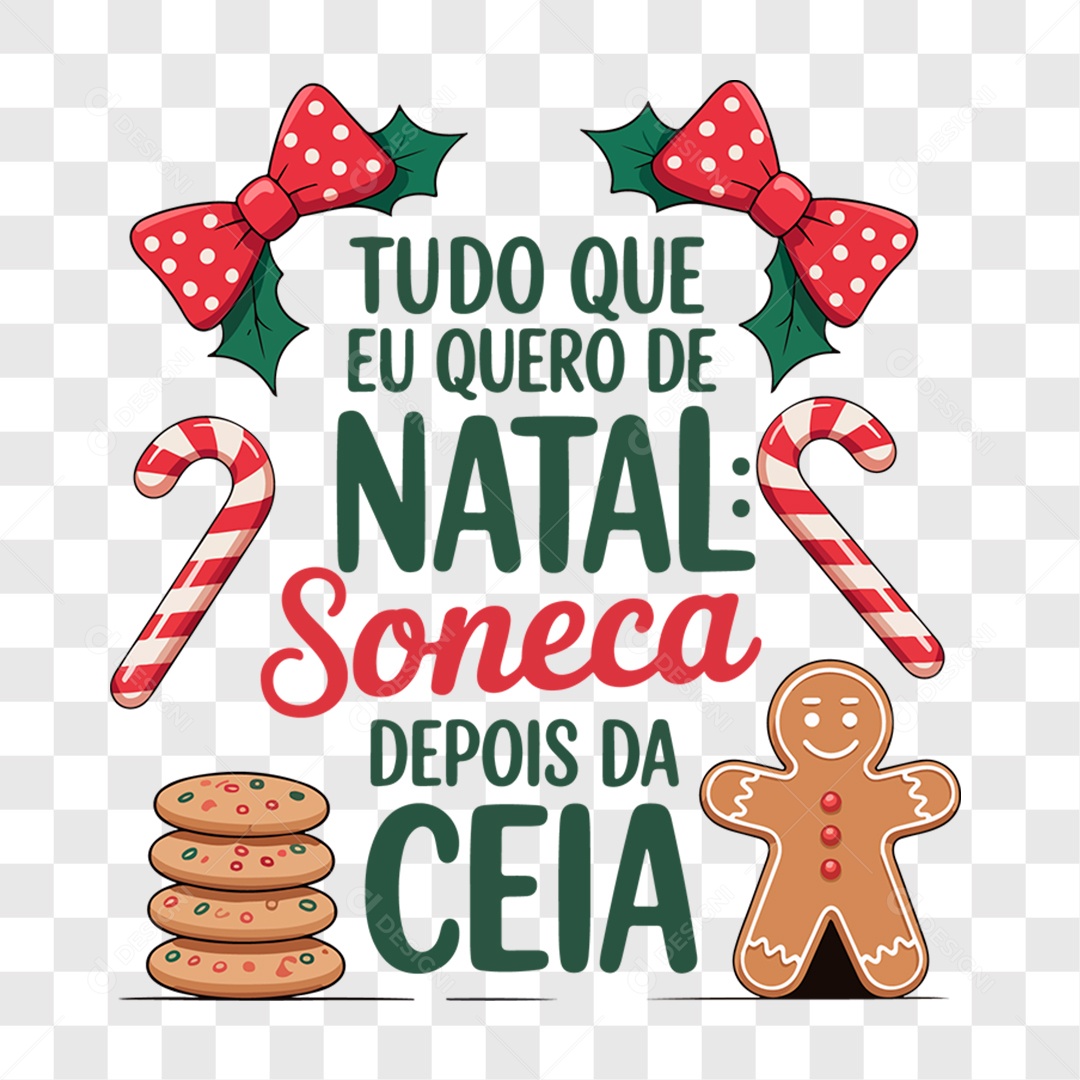 Lettering Tudo Que Eu Quero de Natal EPS + PNG
