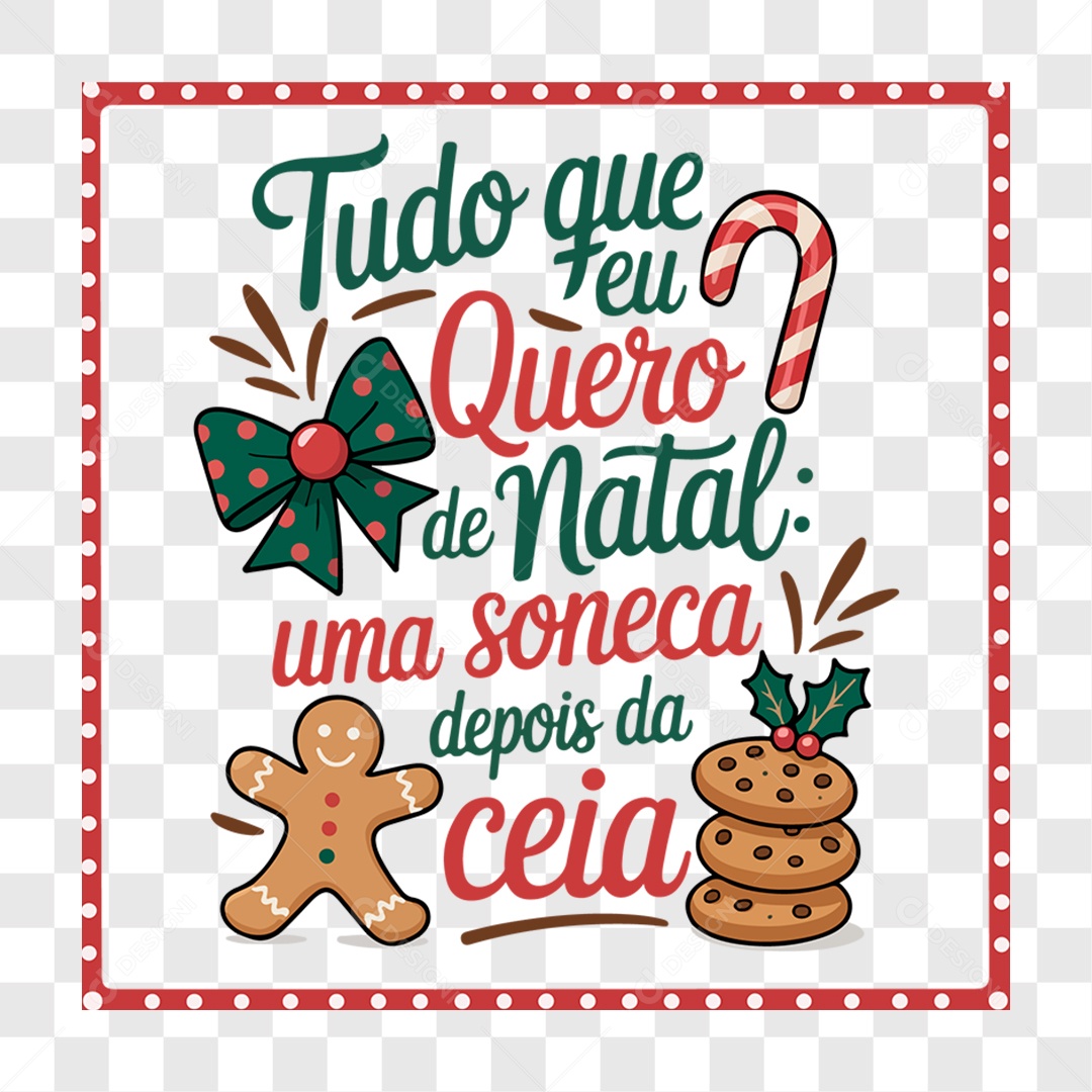 Lettering Tudo Que Eu Quero de Natal EPS + PNG