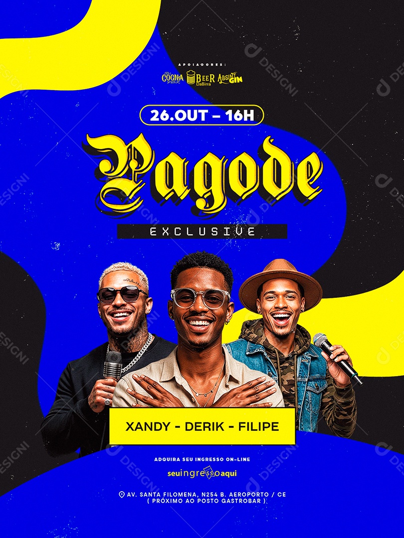 Flyer Pagode Exclusive Social Media PSD Editável