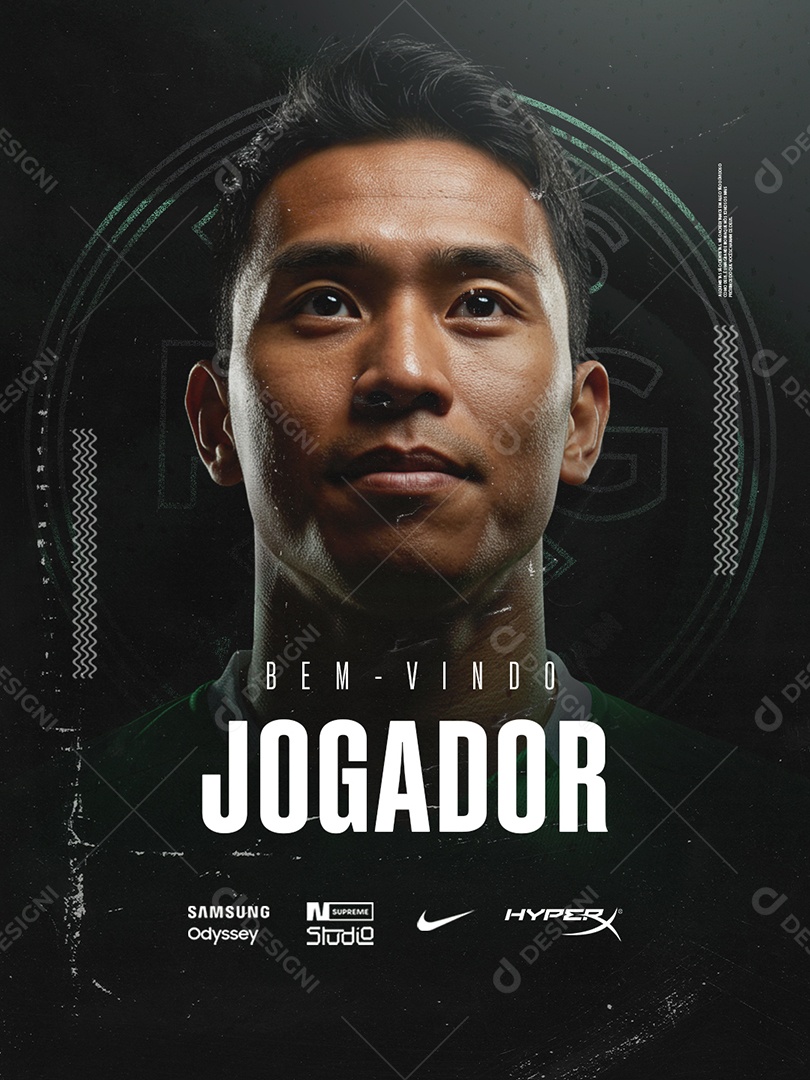 Transferência Jogador Bem Vindo Social Media PSD Editável