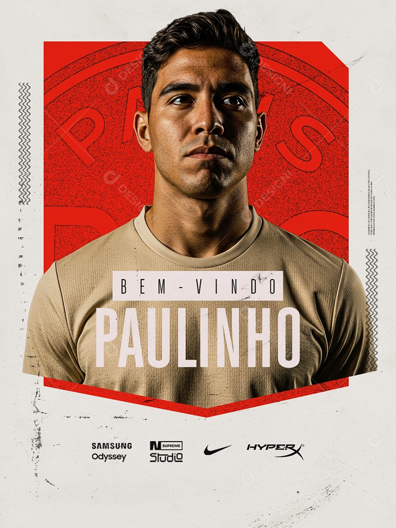 Transferência Jogador Paulinho Bem Vindo Social Media PSD Editável