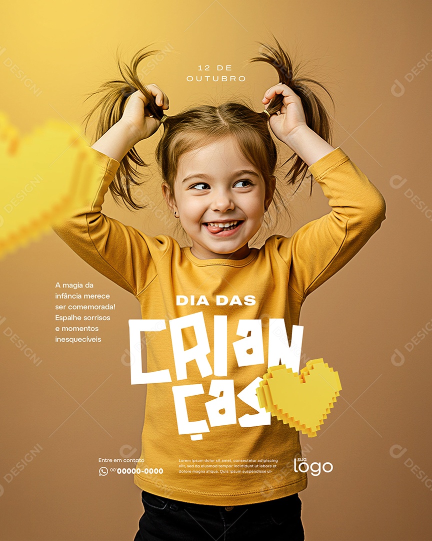 Feliz Dia das Crianças 12 de Outubro Social Media PSD Editável