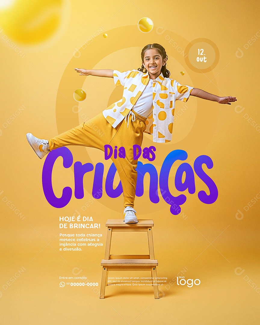 Feliz Dia das Crianças 12 de Outubro Social Media PSD Editável