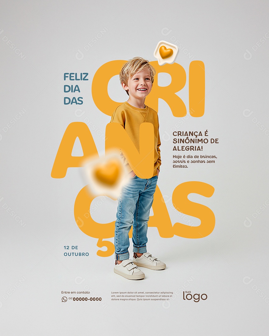 Feliz Dia das Crianças 12 de Outubro Social Media PSD Editável