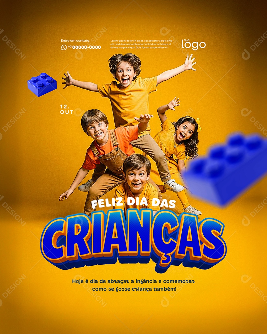 Feliz Dia das Crianças 12 de Outubro Social Media PSD Editável