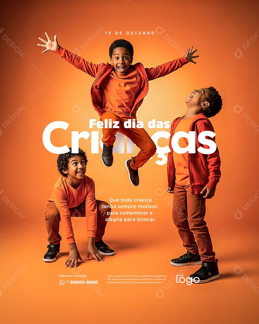 Feliz Dia das Crianças 12 de Outubro Social Media PSD Editável