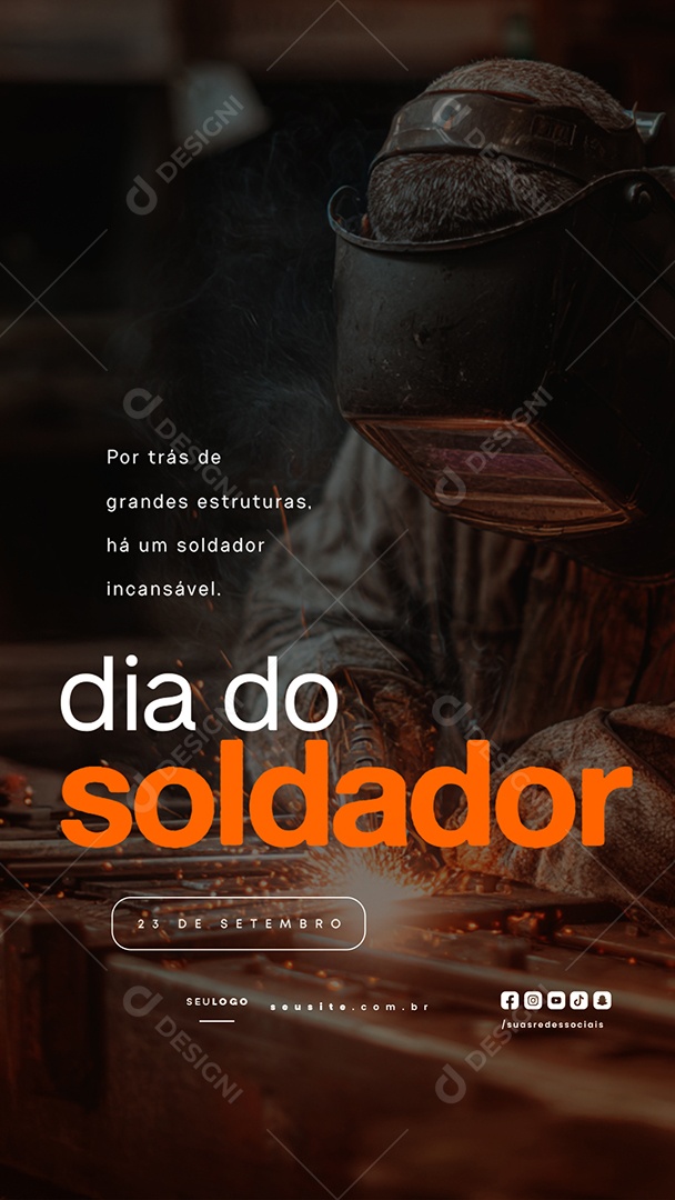 Story Dia do Soldador 23 de Setembro Social Media PSD Editável