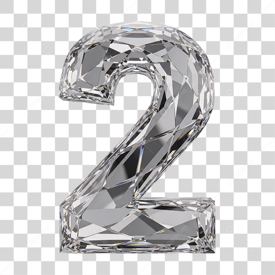 Alfabeto Numérico 2 Diamante PNG Transparente