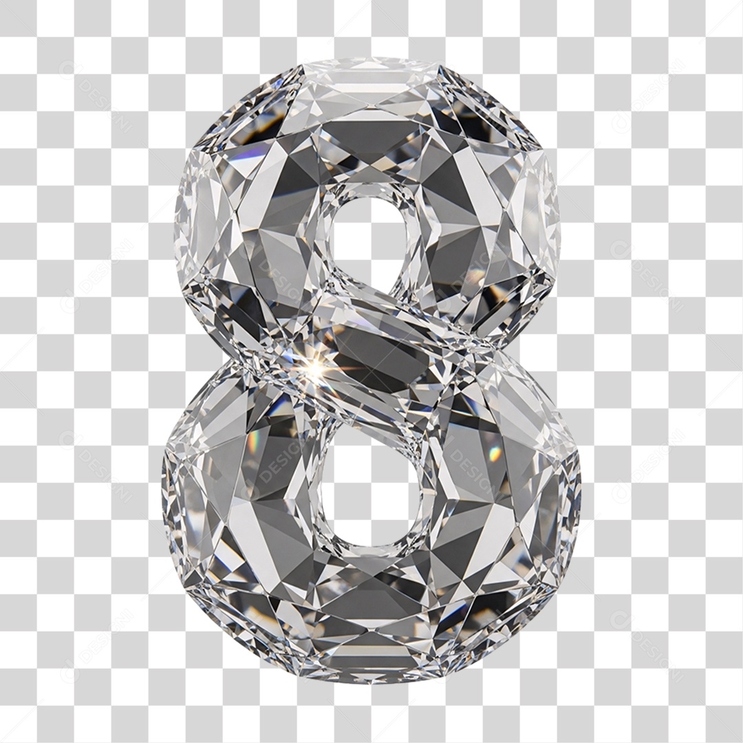 Alfabeto Numérico 9 Diamante PNG Transparente