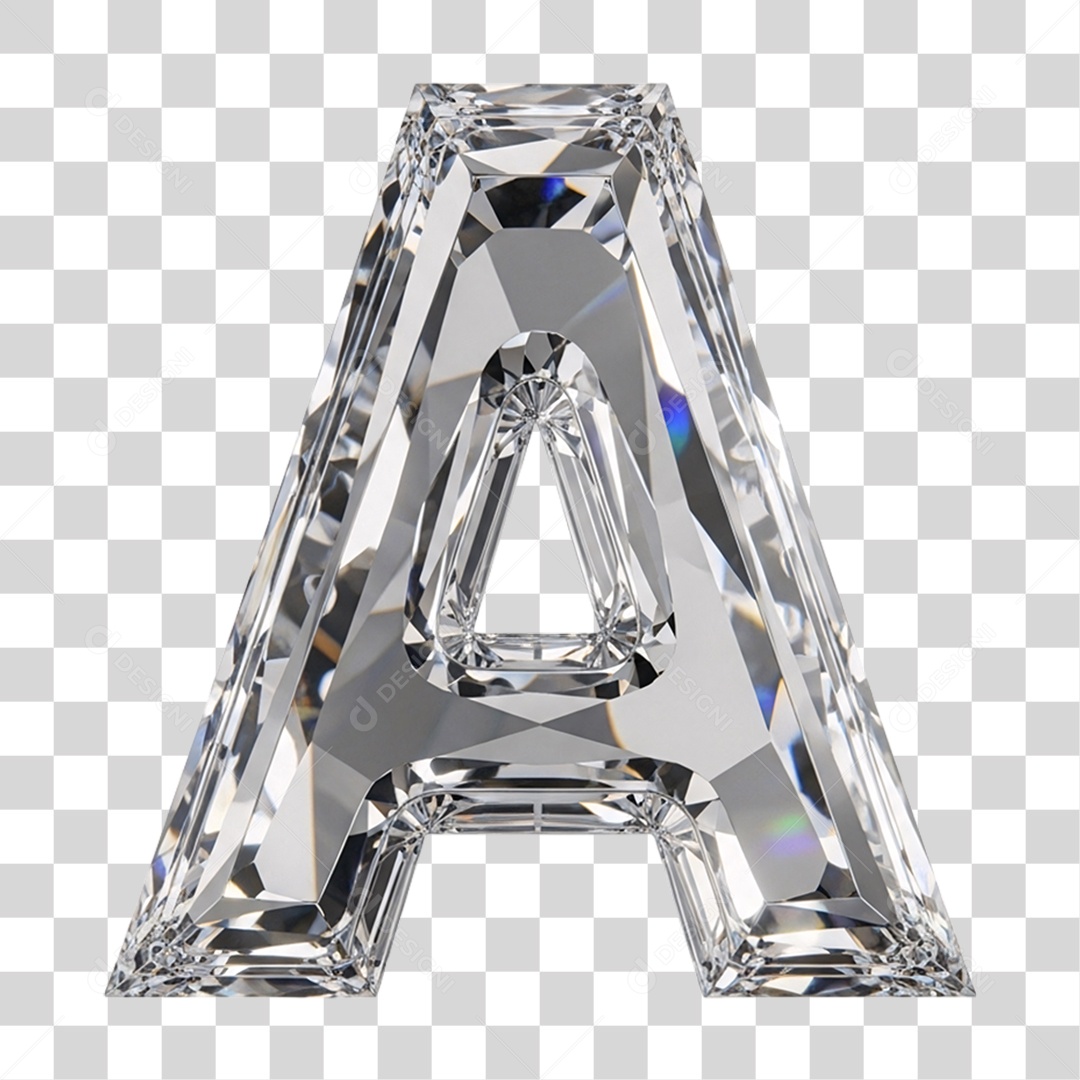 Letra A Alfabeto Diamante PNG Transparente