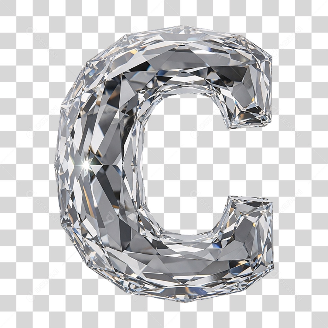 Letra C Alfabeto Diamante PNG Transparente