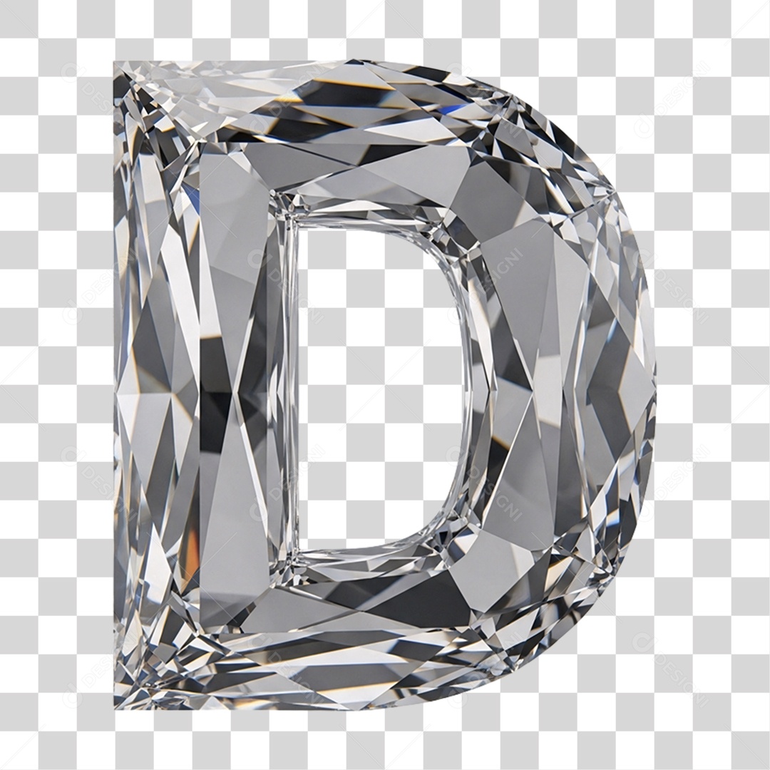 Letra D Alfabeto Diamante PNG Transparente