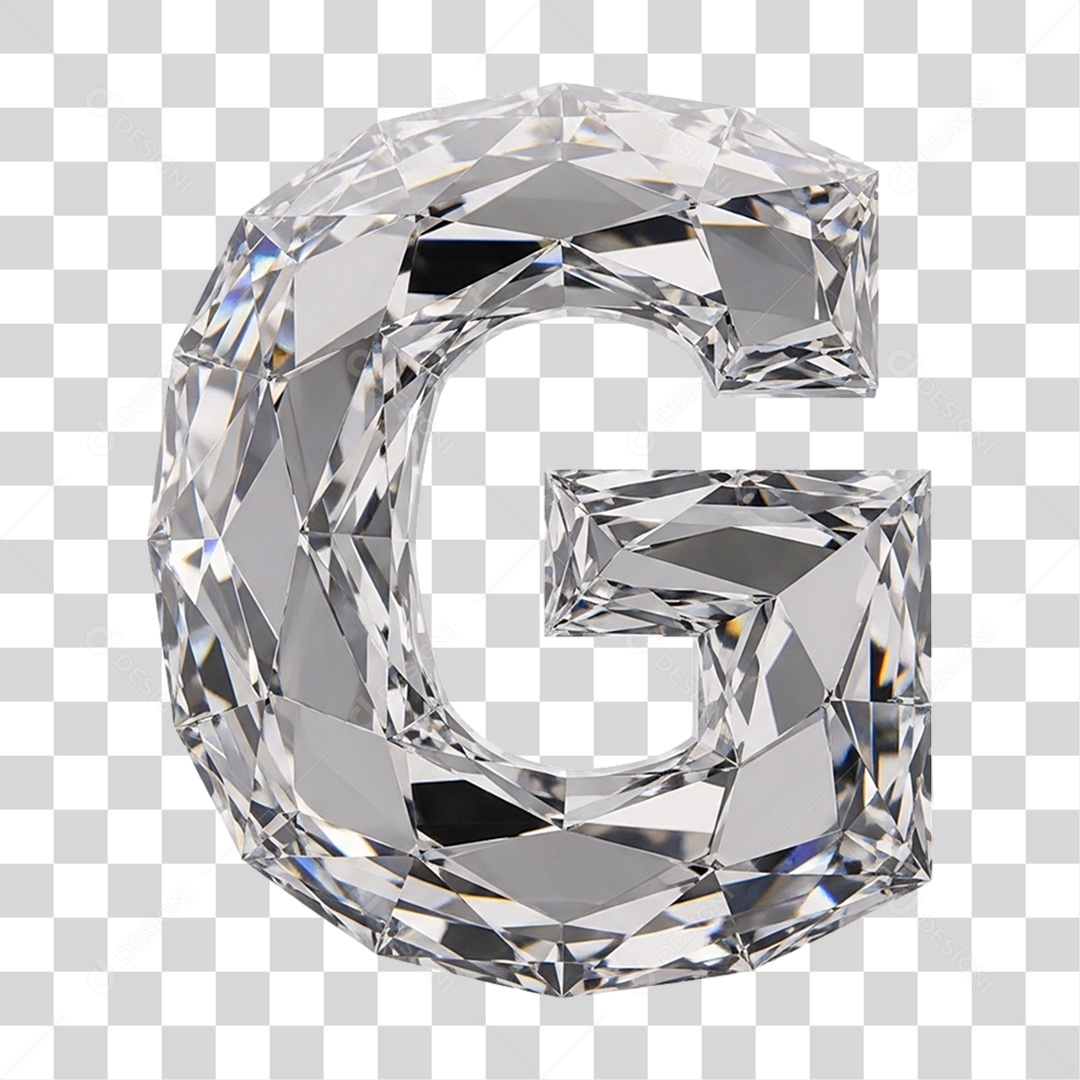 Letra G Alfabeto Diamante PNG Transparente