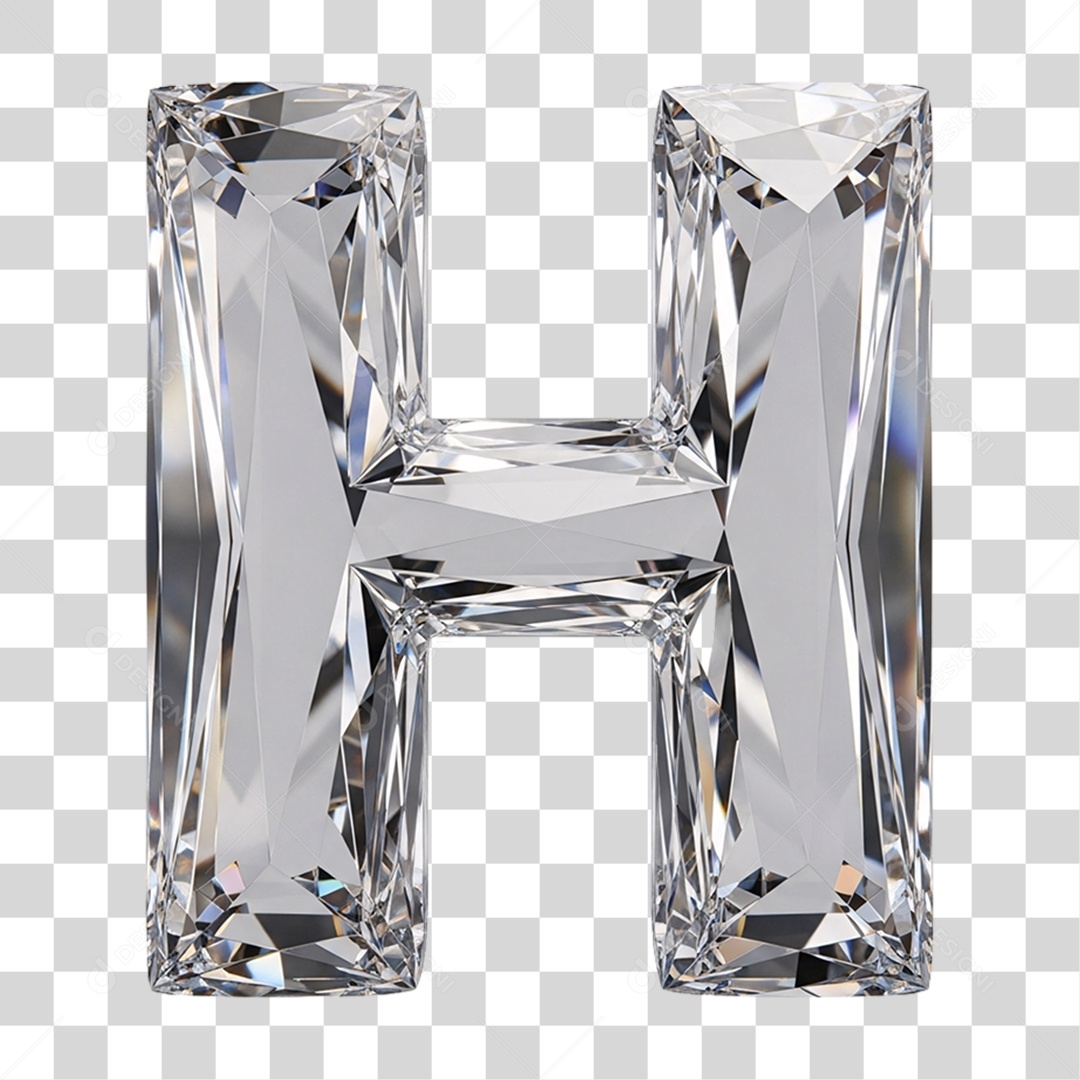 Letra H Alfabeto Diamante PNG Transparente