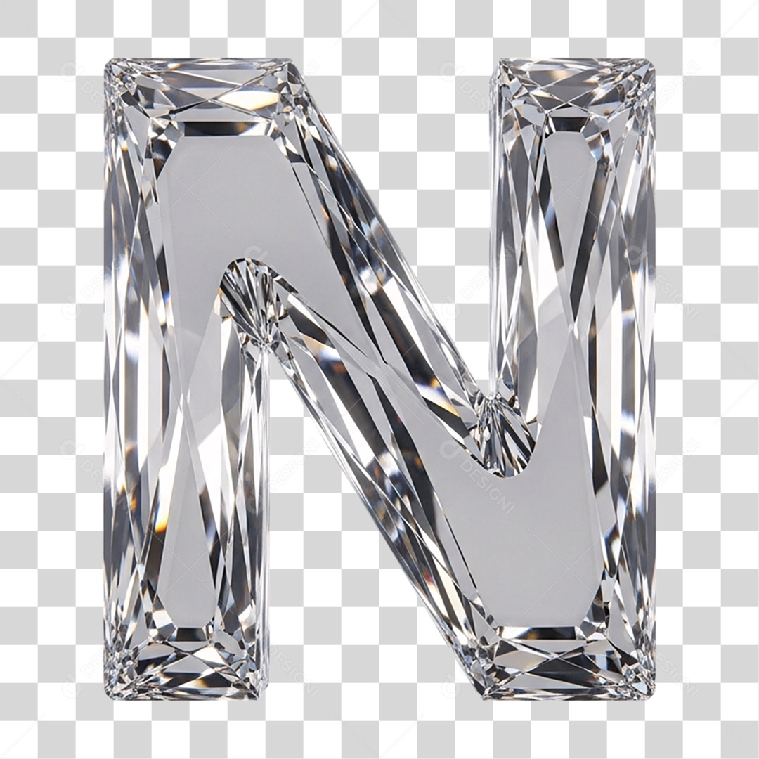 Letra N Alfabeto Diamante PNG Transparente