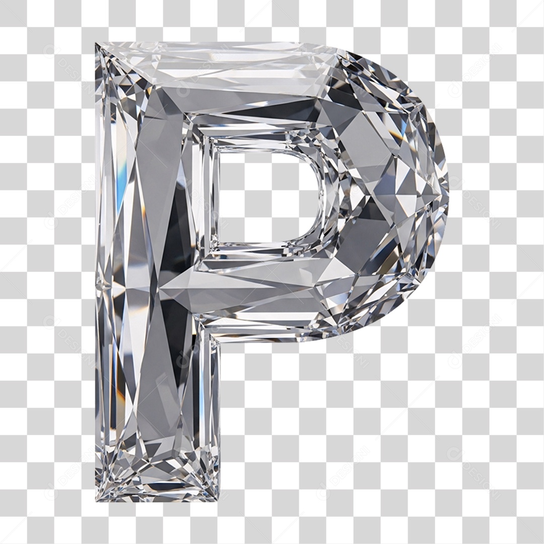Letra PAlfabeto Diamante PNG Transparente