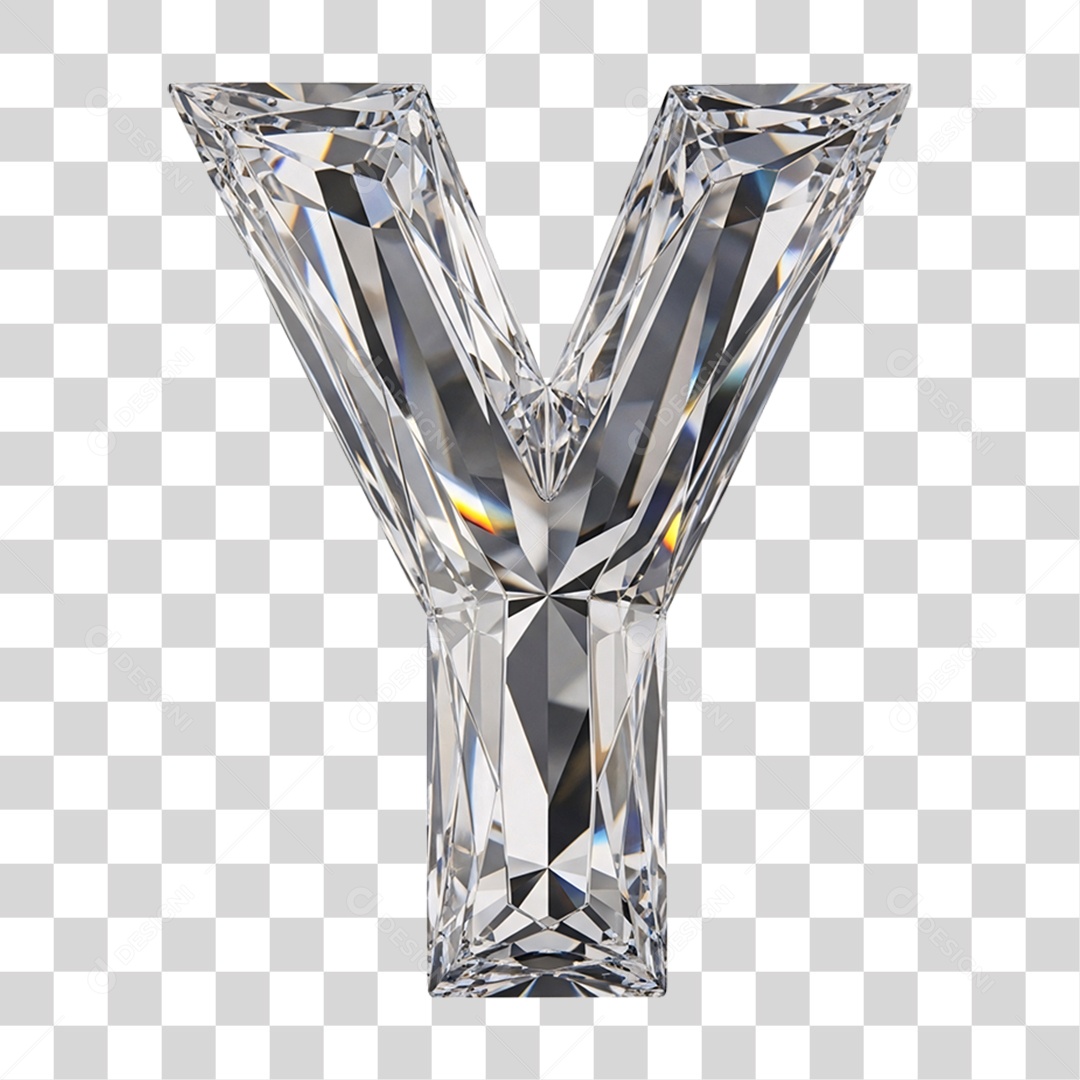 Letra Y Alfabeto Diamante PNG Transparente