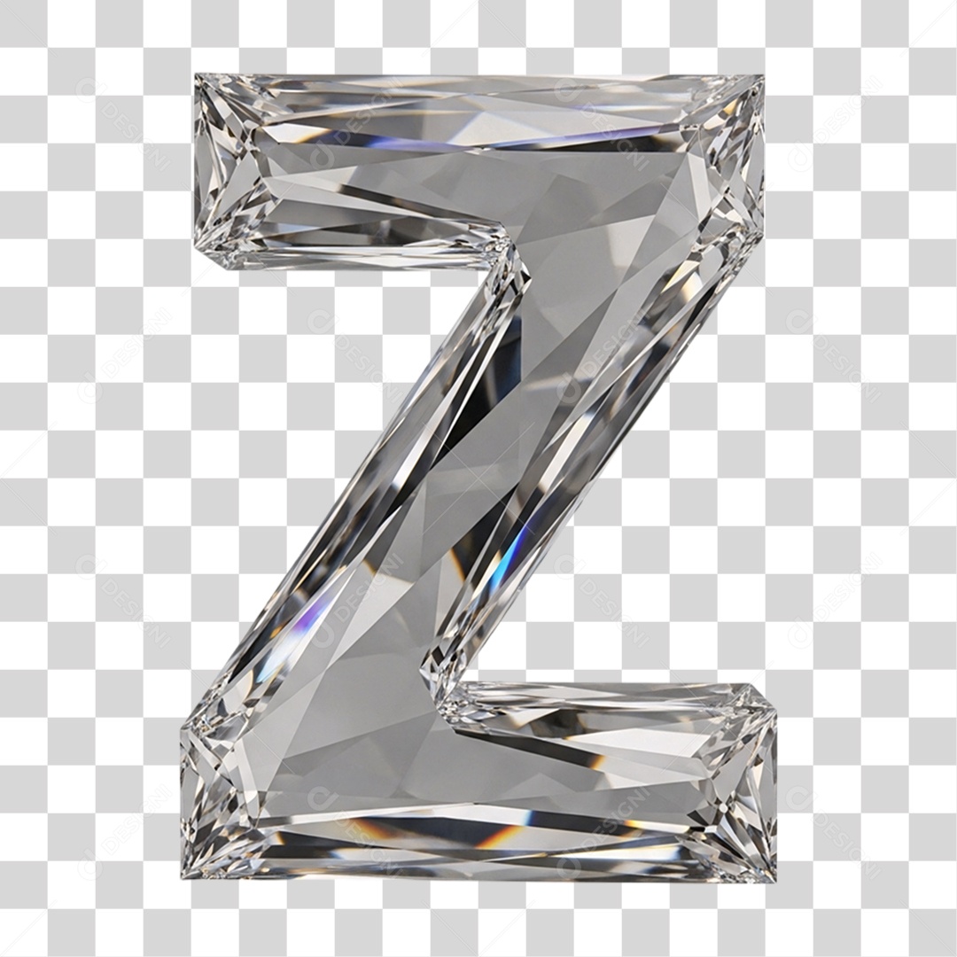 Letra Z Alfabeto Diamante PNG Transparente