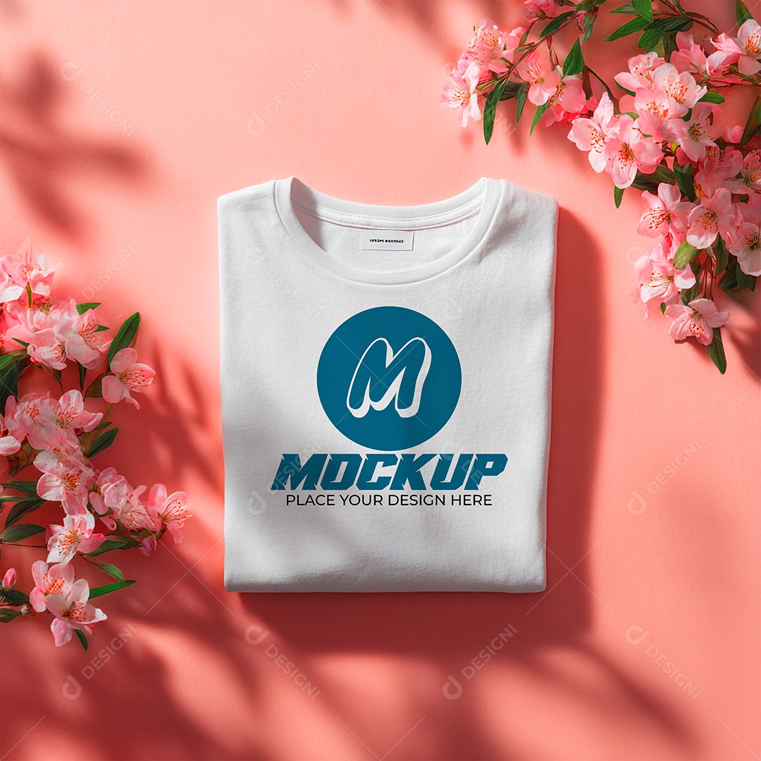 Mockup de Camiseta Feminina PSD Editável