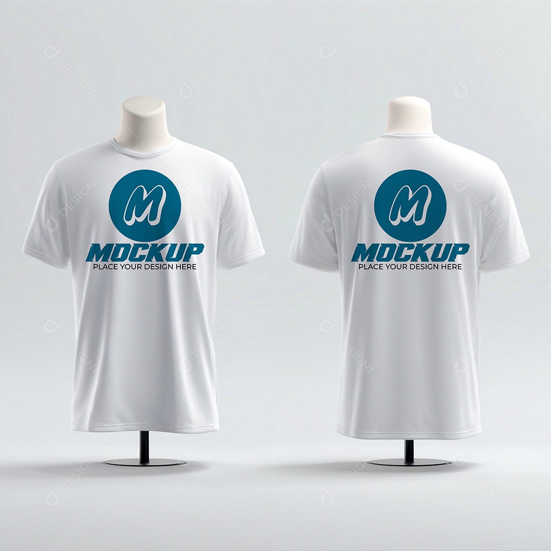 Mockup de Camisetas Masculina PSD Editável