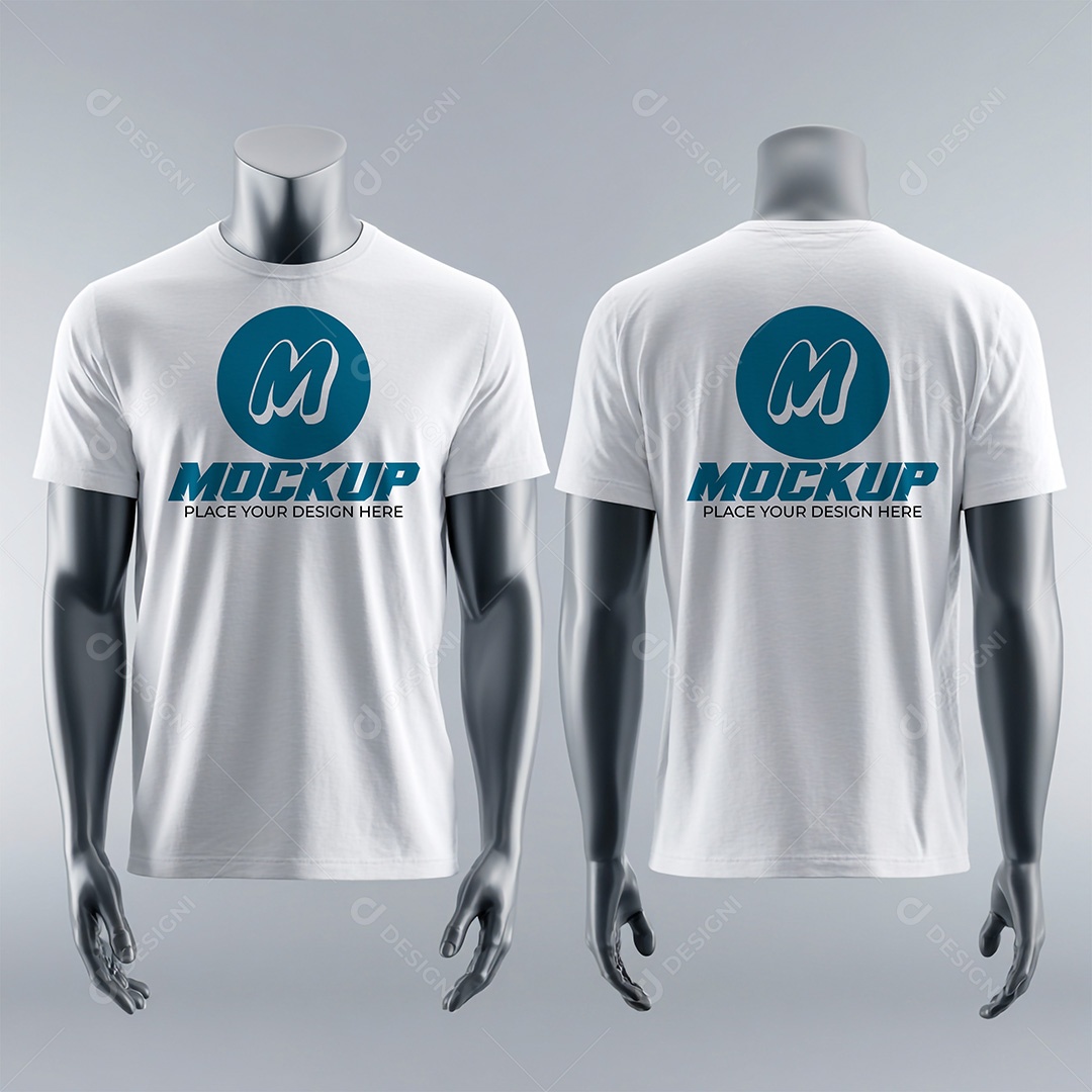 Mockup de Camisetas Masculina PSD Editável