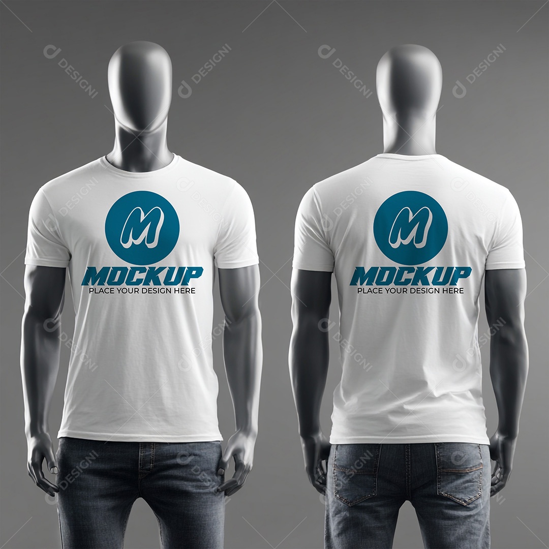 Mockup de Camisetas Masculina PSD Editável