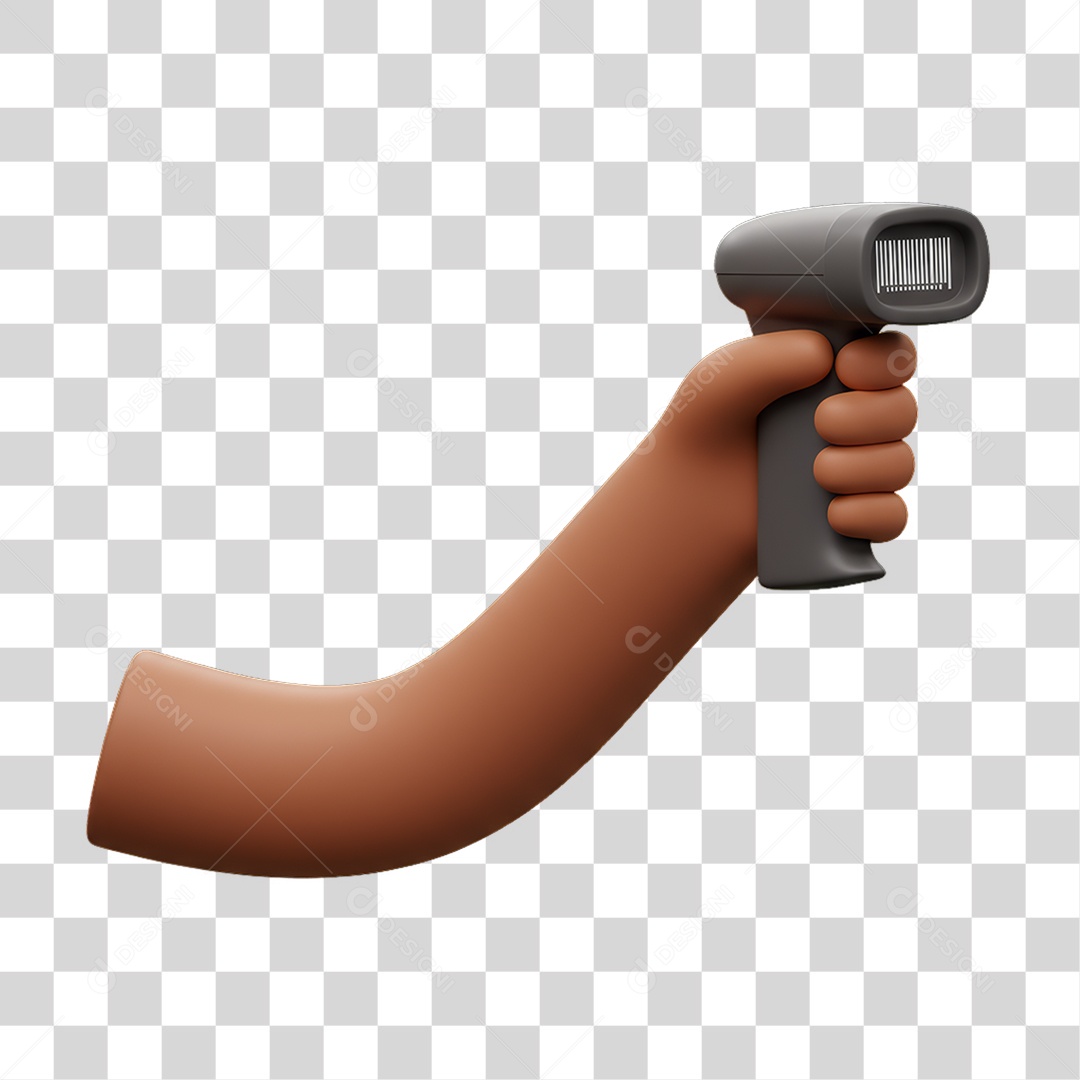 Elemento 3D Mão Segurando um Medidor PNG Transparente