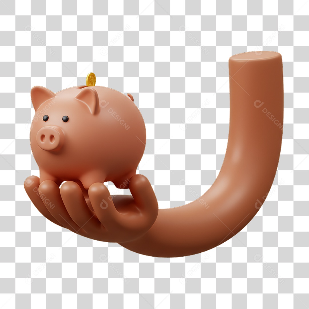 Mão Segurando Cofre PNG Transparente