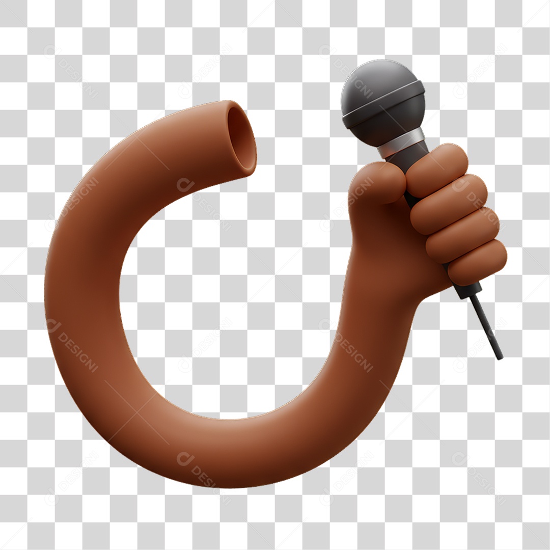 Mão Segurando Microfone PNG Transparente