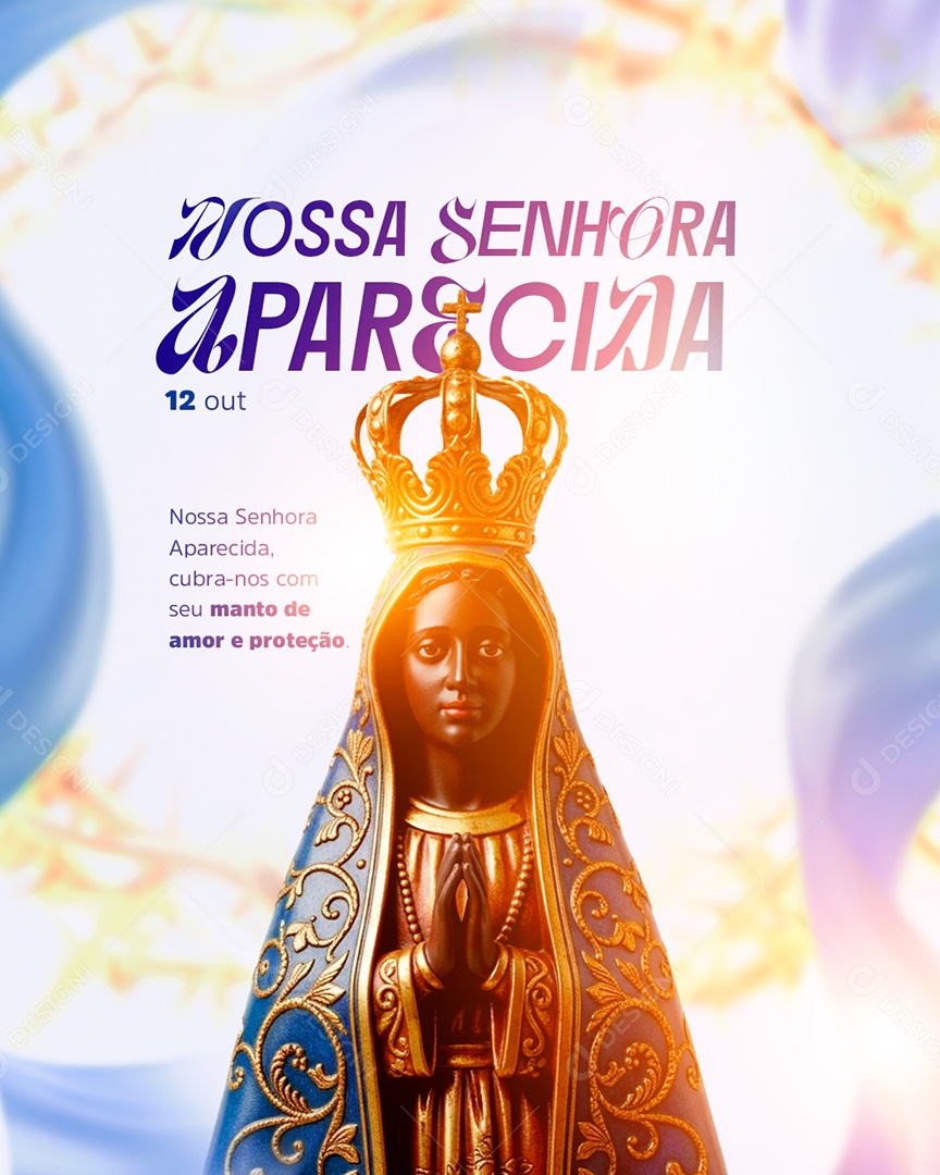 Dia de Nossa Senhora Aparecida 12 de Outubro Social Media PSD Editável