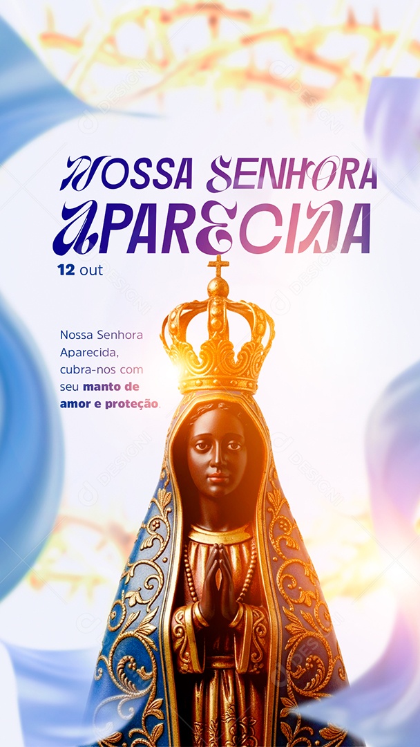 Story Dia de Nossa Senhora Aparecida 12 de Outubro Social Media PSD Editável