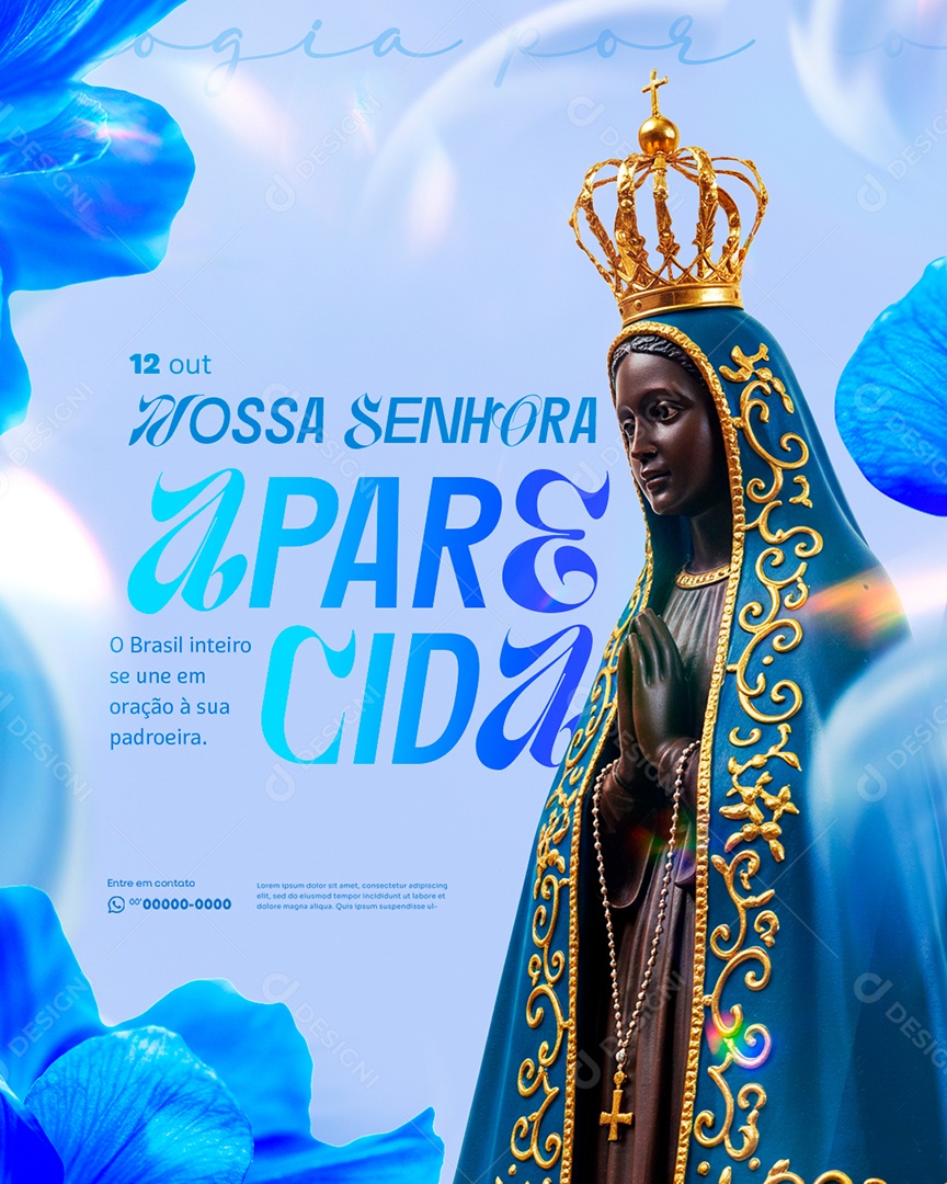 Dia de Nossa Senhora Aparecida 12 de Outubro Social Media PSD Editável