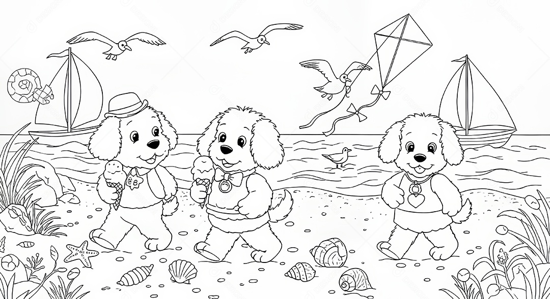 Desenho para colorir de animal.