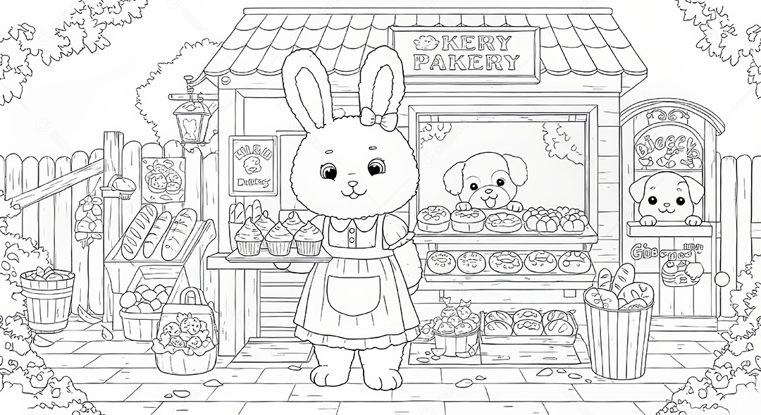 Desenho para colorir de animal.