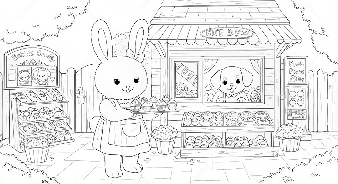 Desenho para colorir de animal.